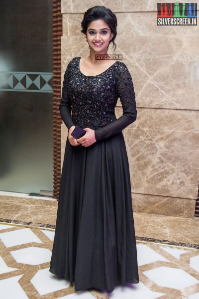Keerthy Suresh, in a stunning black dress, was the cynosure of all eyes