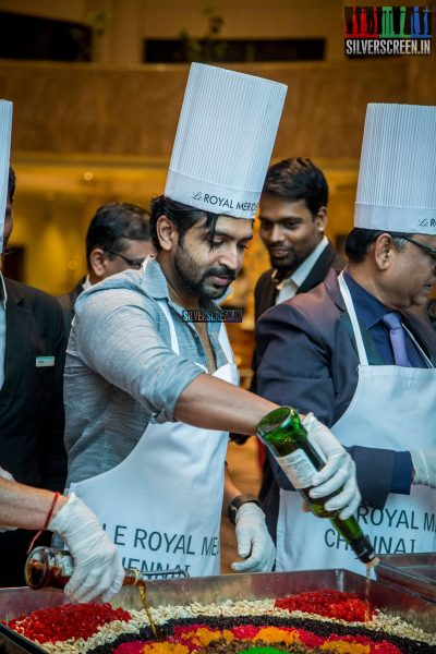 Arun Vijay at Le Royal Meridien's Cake Mixing Ceremony