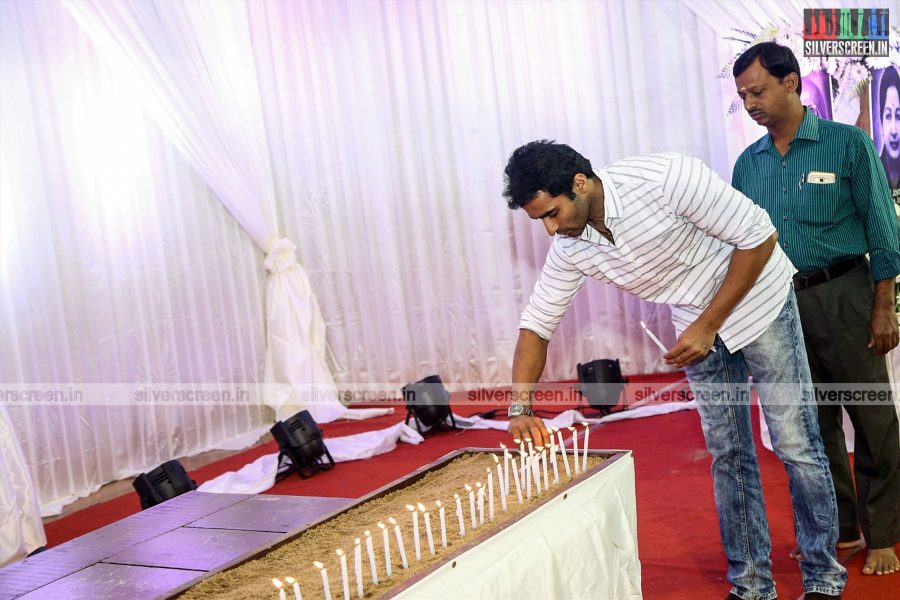 Rajinikanth, Vishal, Karthi And Others At Nadigar Sangam's Condolence Meeting for Jayalaithaa and Cho Ramaswamys