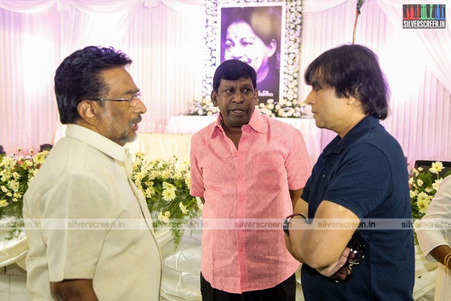 Rajinikanth, Vishal, Karthi And Others At Nadigar Sangam's Condolence Meeting for Jayalaithaa and Cho Ramaswamys