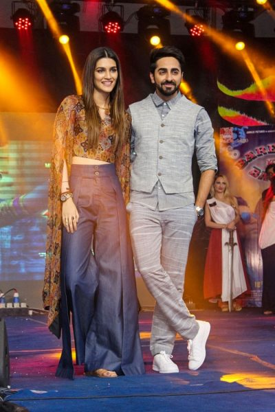 Mumbai: Actors Ayushmann Khurrana and kriti Sanon during the promotion of their upcoming film "Bareilly Ki Barfi" in Mumbai on Aug 13, 2017. (Photo: IANS)