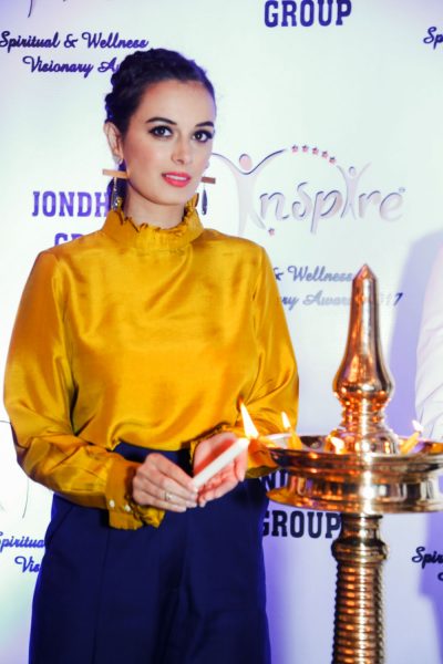 New Delhi: Actress Evelyn Sharma during Inspire - Spiritual and Wellness Visionary Awards 2017 in New Delhi, on Aug 13, 2017. (Photo: IANS)