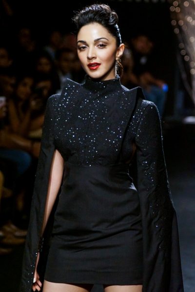 Mumbai: Actress Kiara Advani displays the creation of fashion de