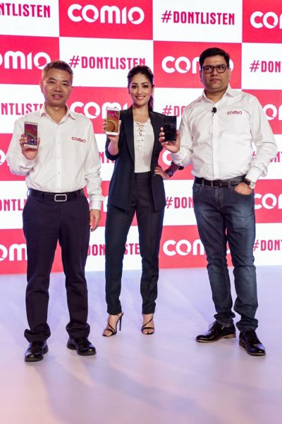 New Delhi: Comio CEO Sanjay Kalirona along with actress Yami Gau