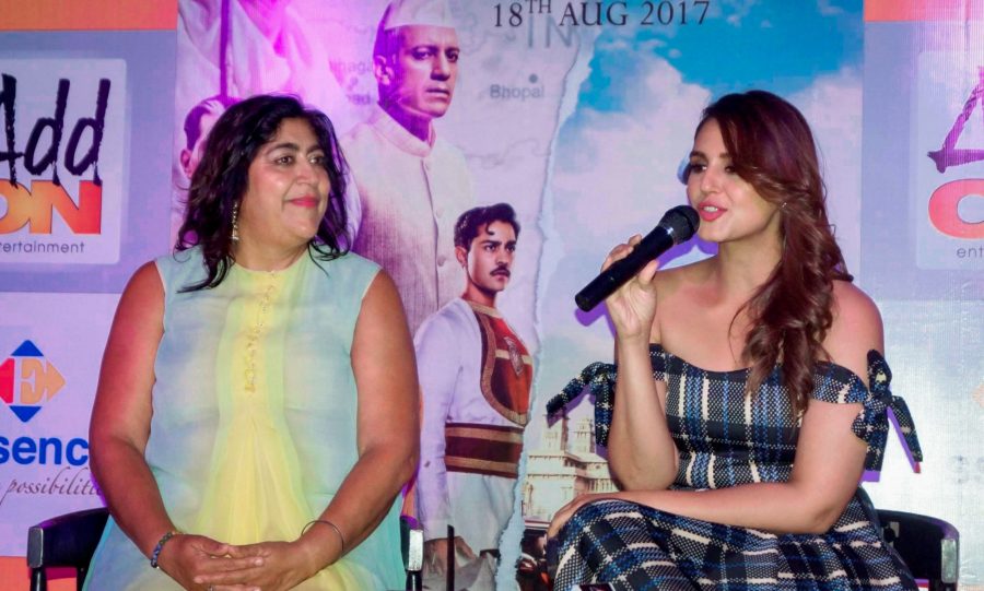 New Delhi: Actress Huma Qureshi and filmmaker Gurinder Chadha during a press conference organised to promote her upcoming film "Viceroy's House" in New Delhi, on Aug 11, 2017. (Photo: Amlan Paliwal/IANS)