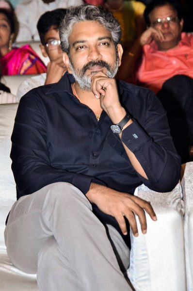 Hyderabad: Film director S. S. Rajamouli during the audio launch of film "Yuddham Sharanam" in Hyderabad. (Photo: IANS)