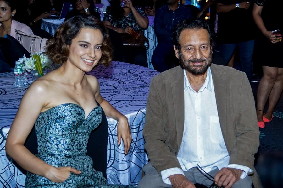 Mumbai:Actress Kangana Ranaut and Director Shekhar Kapur during