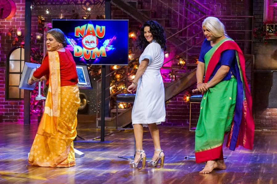 Mumbai: Actress Sunny leone visits at television show "The Drama