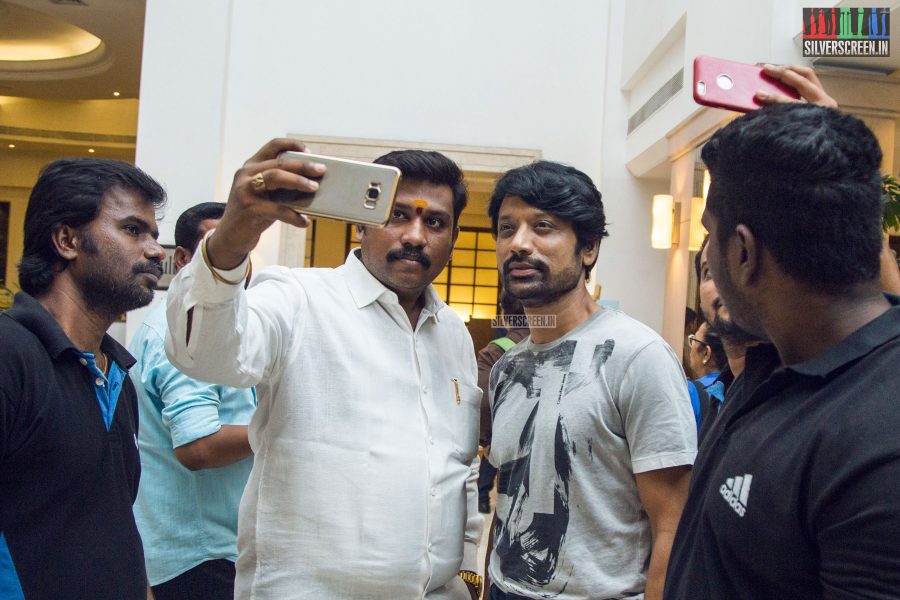 There was a clamour to take selfies with the glorious villain of 'Spyder' – SJ Suryah, reports our photographer. Pic Dani Charles