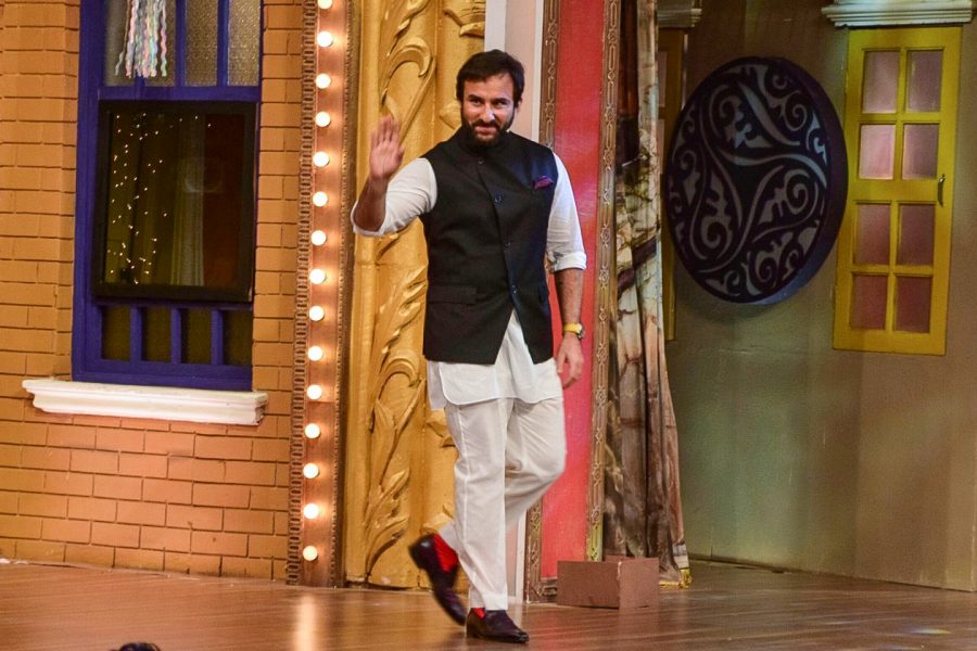 Mumbai: Actor Saif Ali Khan during promotion of his upcoming film "Chef" on the sets of television Show "The Drama Company" in Mumbai. (Photo: IANS)