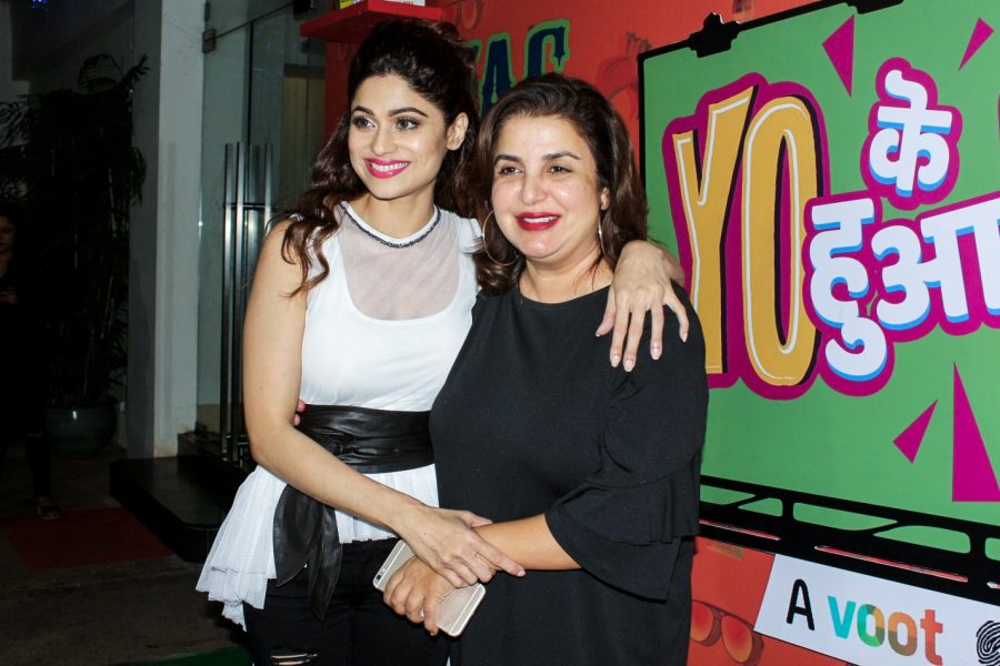 Mumbai:Actress Shamita Shetty and Film Director Farah Khan durin