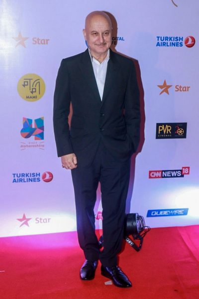 Mumbai: Actor Anupam Kher during the closing ceremony of Jio Mami Film Festival 2017 in Mumbai on Oct 18, 2017. (Photo: IANS)