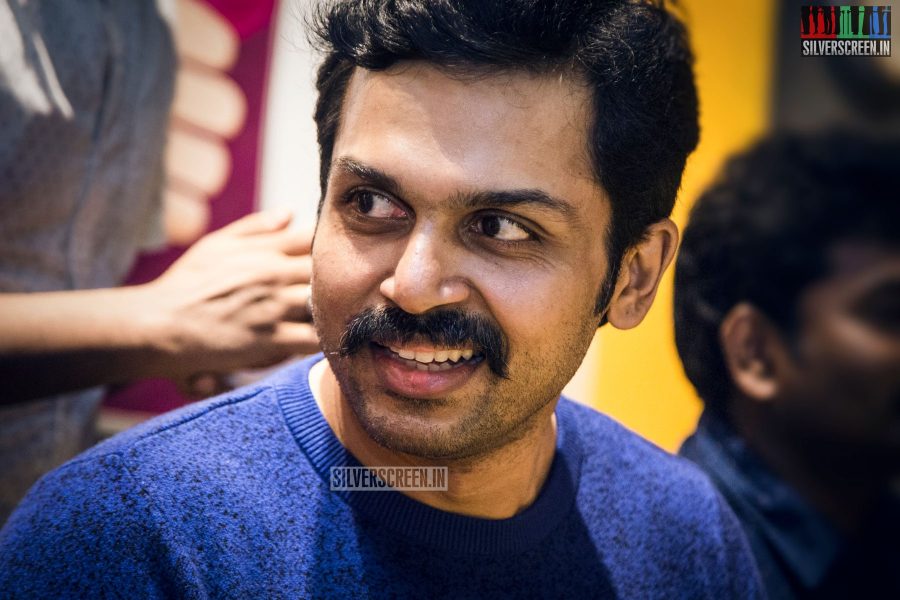 Karthi Sivakumar eyes the food about to be presented to him at the launch of Madras Curry Cup in Chennai.