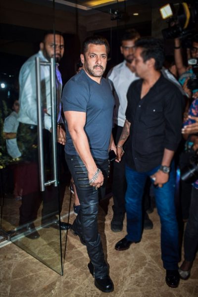 Mumbai: Actor Salman Khan at Producer Ramesh Torani's Pre-Diwali celebration in Mumbai on Oct 15, 2017.(Photo: IANS)