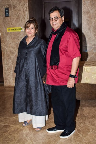 Mumbai: Director Subhash Ghai along with his wife Mukta Ghai at Producer Ramesh Torani's Pre-Diwali celebration in Mumbai on Oct 15, 2017.(Photo: IANS)