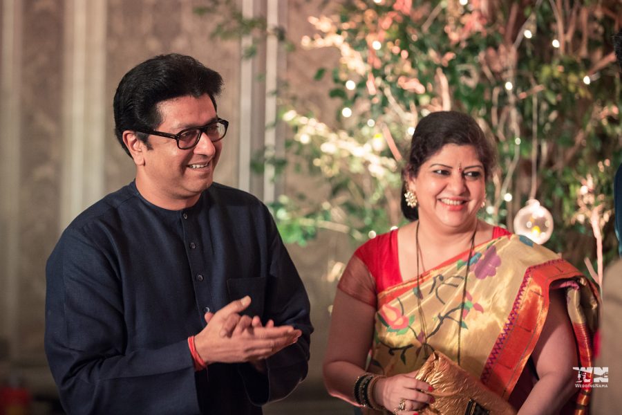 Raj Thackeray at the wedding reception of Sagarika Ghatge and Zaheer Khan