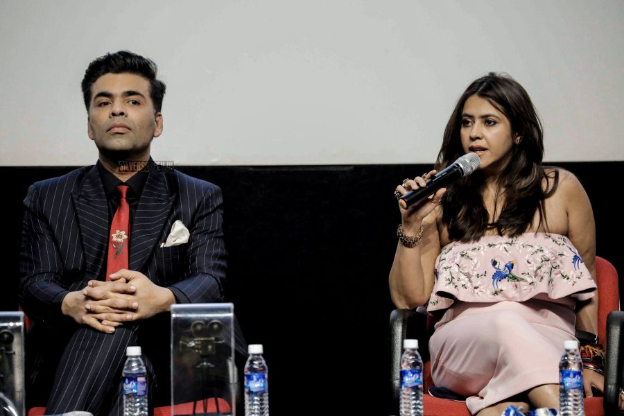 Karan Johar and Ekta Kapoor at IFFI 2017 Goa