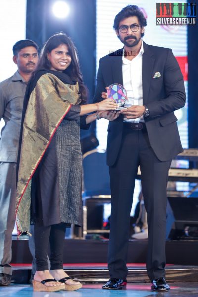 Rana Daggubati at the Social Media Awards & Summit 2017 held in Vijaywada.