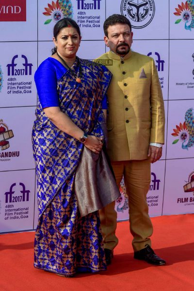 Union Information and Broadcasting Minister Smriti Irani on the first day of International Film Festival of India (IFFI) in Goa.