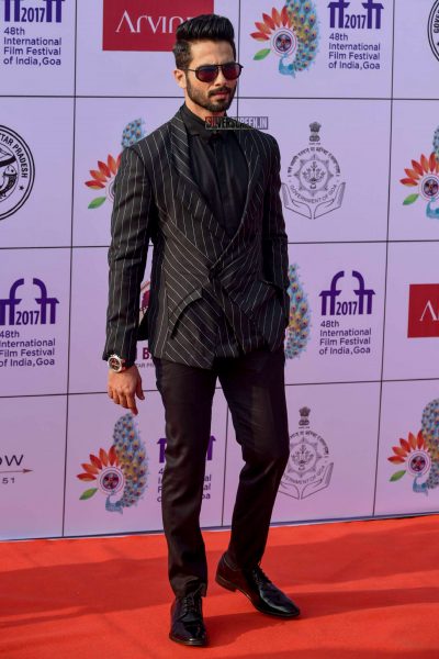 Shahid Kapoor on the first day of International Film Festival of India (IFFI) in Goa.