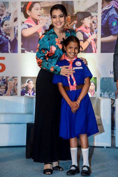 Kajol At An Event With Girl Guides & Scouts