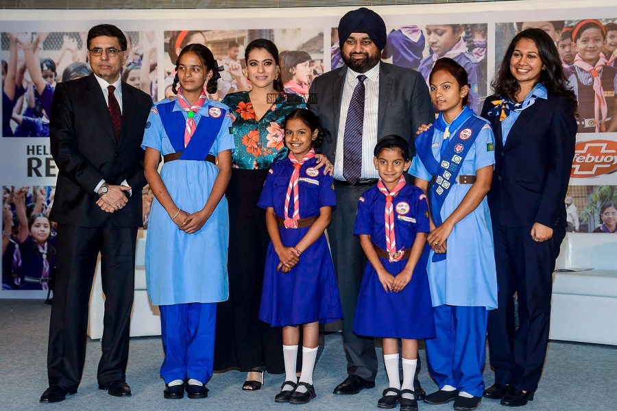 Kajol At An Event With Girl Guides & Scouts