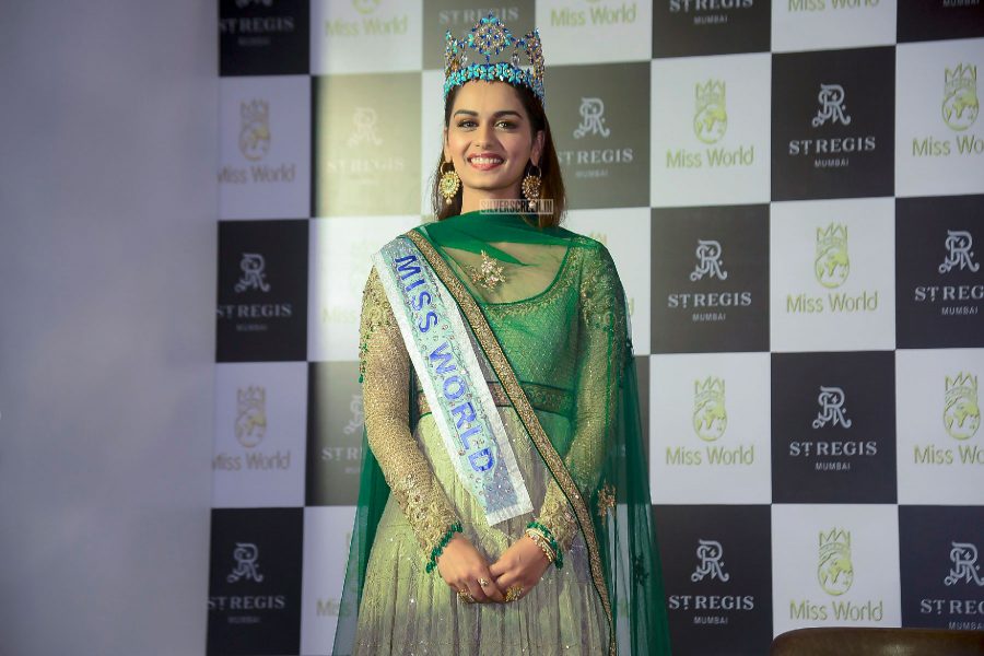 Miss World Manushi Chhillar at a Press Conference
