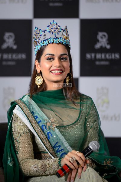 Miss World Manushi Chhillar at a Press Conference