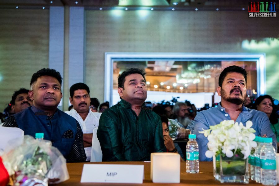 AR Rahman and Shankar at Oru Kadhai Sollattumaa Audio Launch