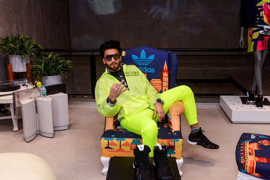 Ranveer Singh In Funky Neon Green At A Store Launch In Mumbai