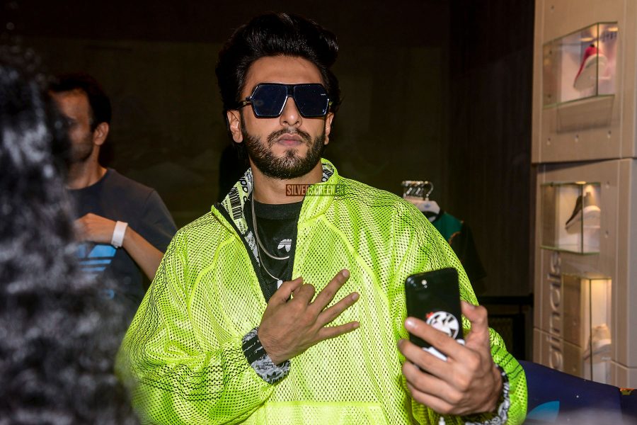 Ranveer Singh In Funky Neon Green At A Store Launch In Mumbai