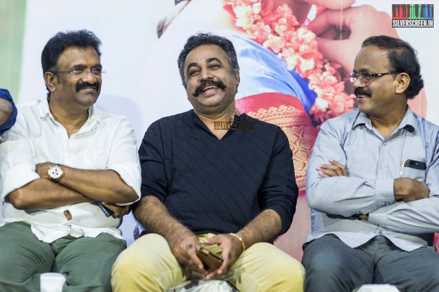 G Dhananjayan, T Siva and Ponvannan at Seemathurai Audio Launch