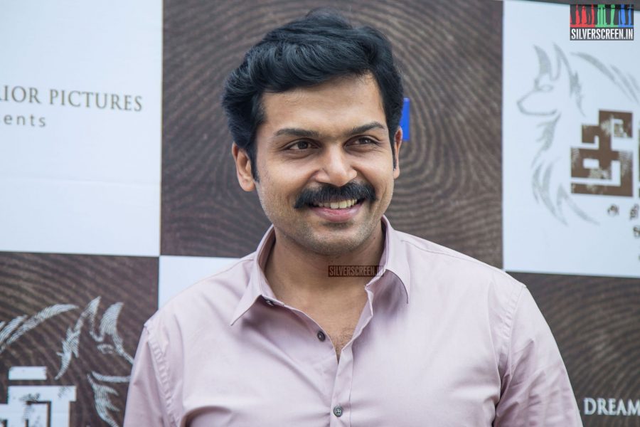 Karthi at Theeran Adhigaaram Ondru Press Meet