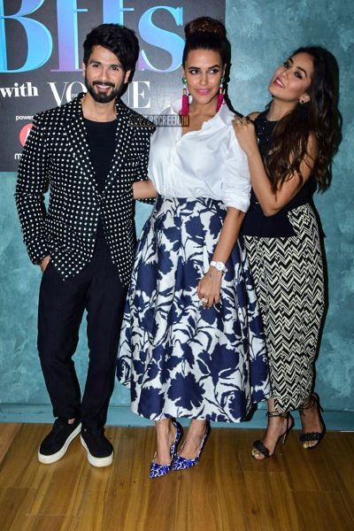 Mira Rajput, Shahid Kapoor and Neha Dhupia On The Sets Of Vogue BFFs