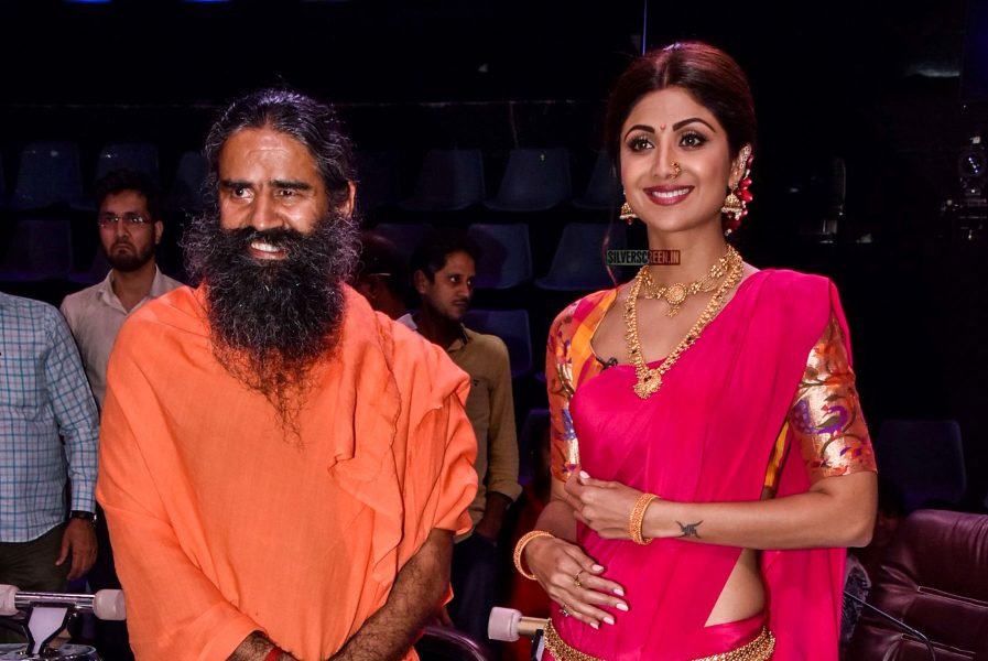 Shilpa Shetty, Baba Ramdev On The Sets Of Super Dancer 2