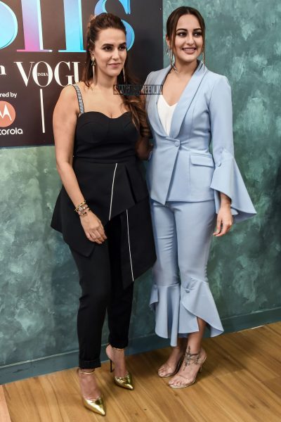 Sonakshi Sinha and Neha Dhupia On The Sets Of Vogue BFFs