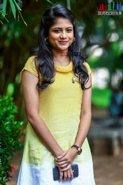 Aditi Balan at the Aruvi Press Meet