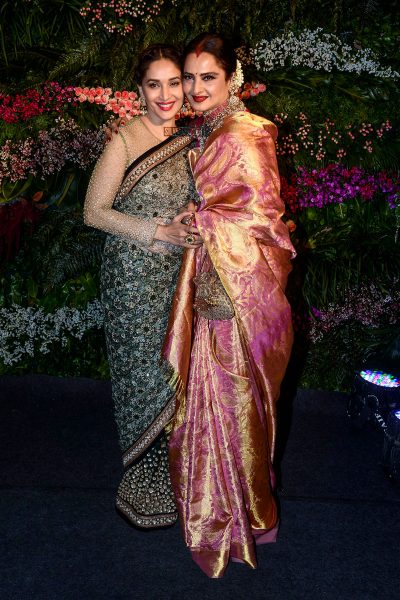 Madhuri Dixit and Rekha At The Anushka Sharma-Virat Kohli Mumbai Reception
