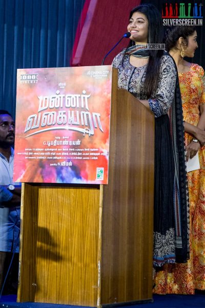 Anandhi At The Mannar Vagera Audio Launch
