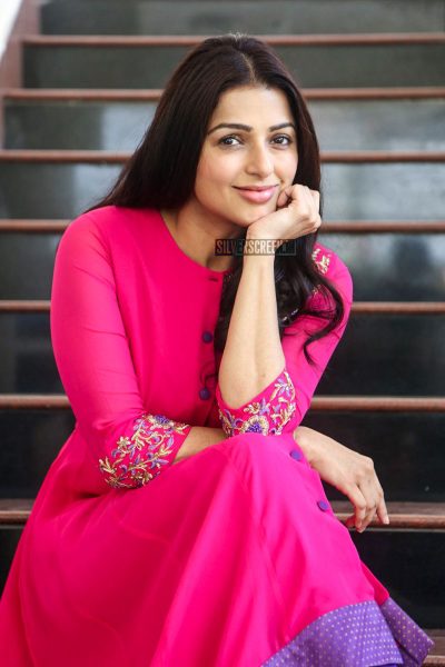 Bhumika Chawla During The Promotions of Middle Class Abbayi