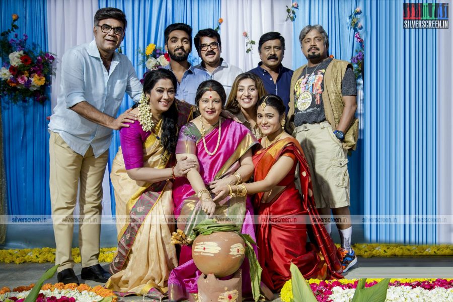 GV Prakash Kumar and Shalini Pandey Celebrates Pongal On The Sets Of 100% Kadhal Movie Launch