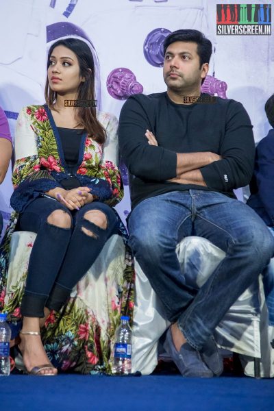 Jayam Ravi, Nivetha Pethuraj  At The Tik Tik Tik Audio Launch