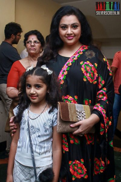 Meena and Nainika At The Gulaebaghavali Movie Premiere
