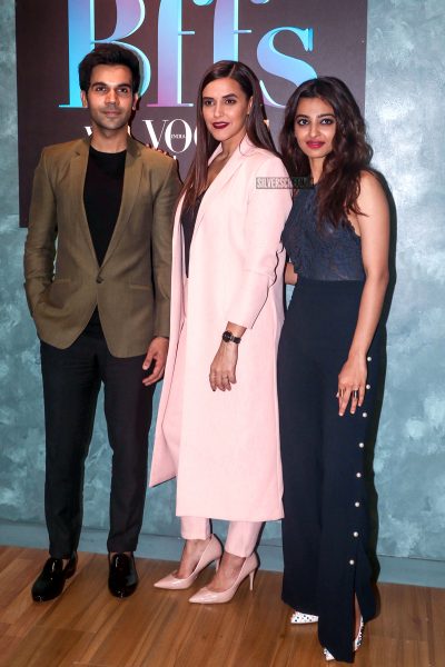 Radhika Apte, Rajkummar Rao With Neha Dhupia On The Sets of Vogue BFFs