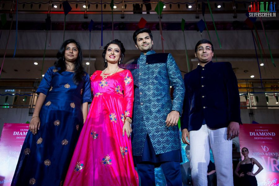 Viswa & Devji Present Their Latest Wedding Collections With Ganesh Venkataram & His Wife As Showstoppers