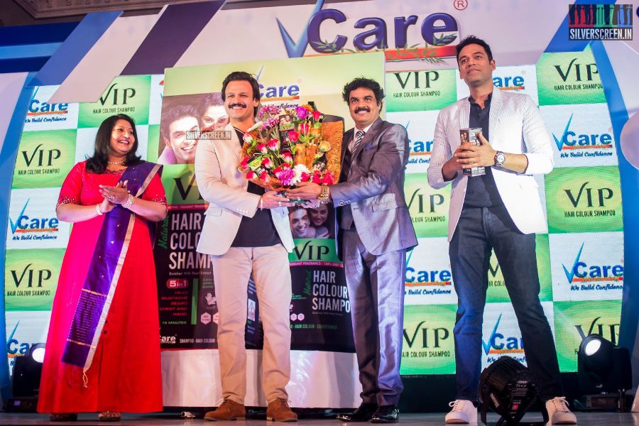 Vivek Oberoi And RK At The Launch Of VCare VIP Products