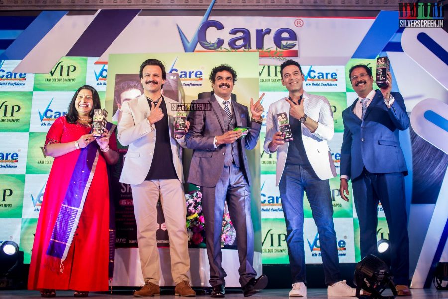 Vivek Oberoi And RK At The Launch Of VCare VIP Products