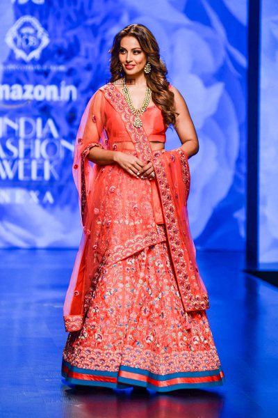 Bipasha Basu Walks The Ramp For Designer Karishma Sondhi On Day 2 Of Amazon Fashion Week