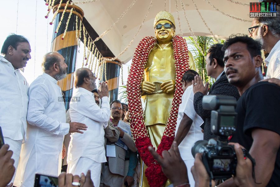 Rajinikanth At The Inauguration of MGR Statue