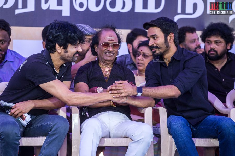 Dhanush , SJ Surya At The Nadigar Sangam Protest